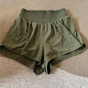 Aerie High Waist Olive Shorts